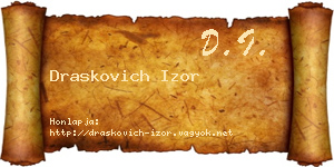 Draskovich Izor névjegykártya